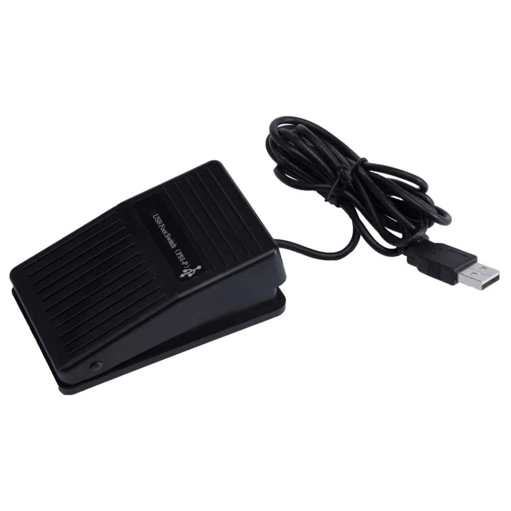 Newest Black Plastic USB Single Foot Switch Pedal Control Keyboard