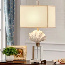 TUDA роскошная хрустальная настольная лампа в виде ракушки Европейского типа настольная лампа для спальни голова кровати
