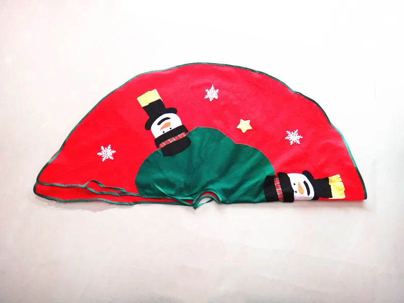 RQAa202 Рождественская елка юбка 100 см один зелёный край сливы Сердце три Снежная голова аппликация Рождественская елка юбка