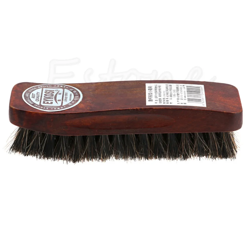 Популярный профессиональный натуральная щетина конский волос обуви блестящая полировка полирующая Кисть Деревянная APR17