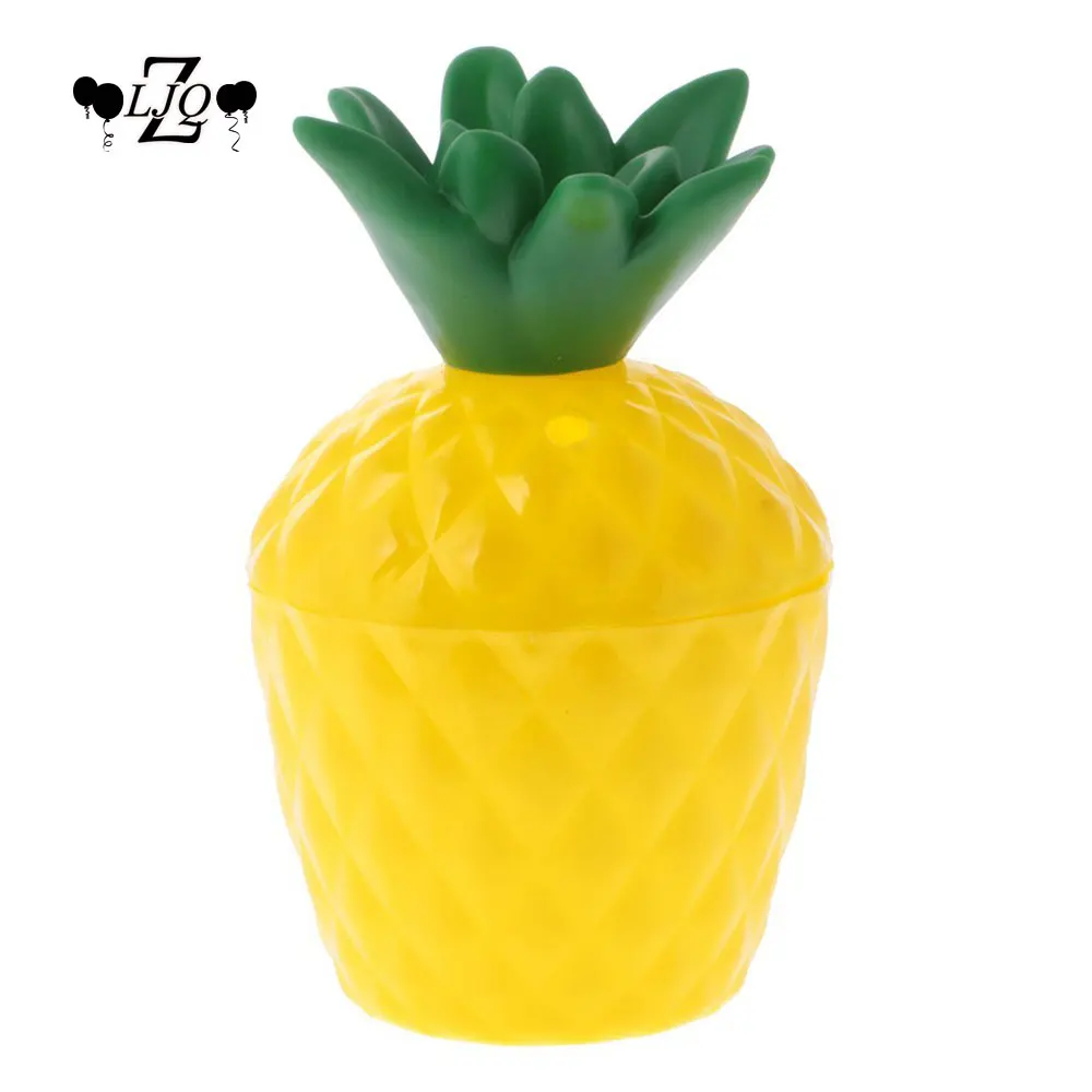 

ZLJQ 1 Pcs Plastic Pineapple Shaped Drink Cups Without Straw Beach Holiday Party Decoration Supplies Hen Party Hawaii Pool Party