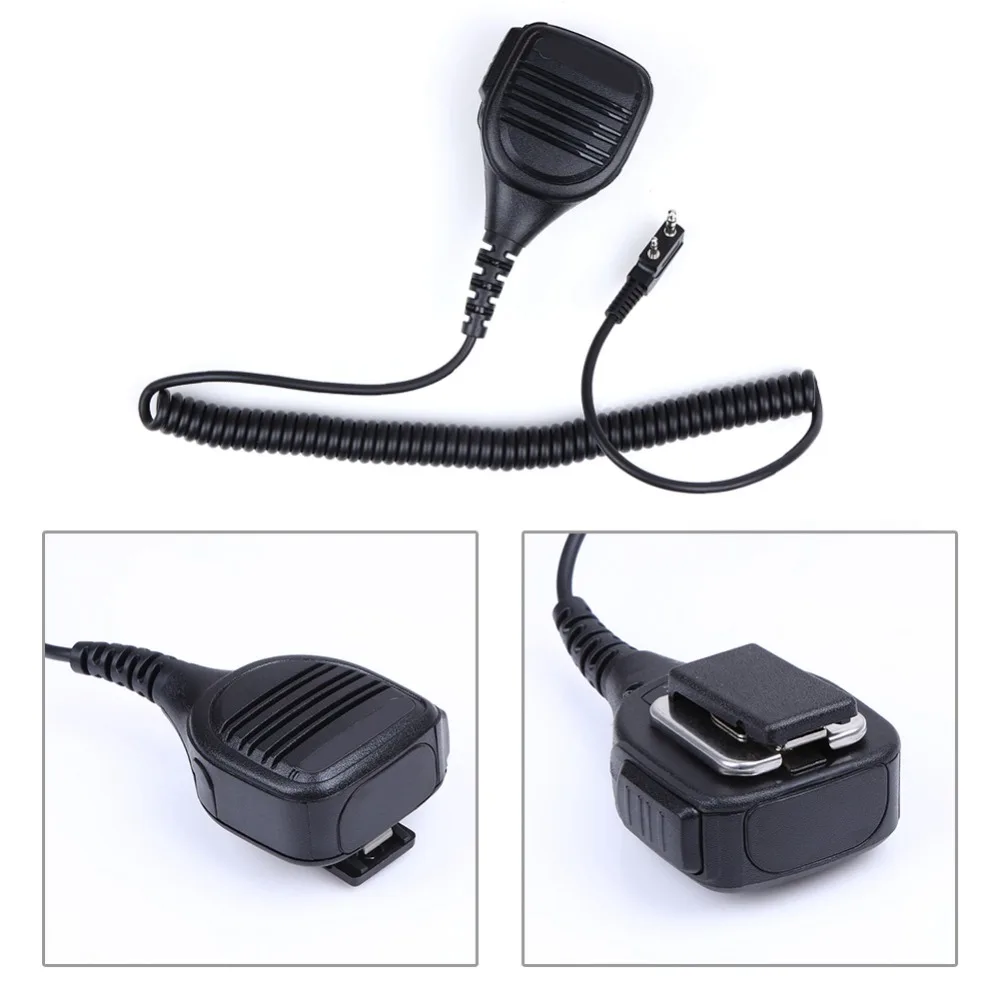 2 Pin Heavy Duty Hand/Shoulder Microphone Mic for Kenwood Walkie Talkie