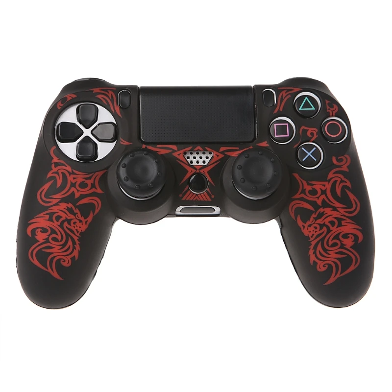 Для Playstation 4 PS4 тонкий геймпад защитный Камуфляжный Камуфляж Дракон силиконовый гелевый резиновый мягкий рукав чехол+ 2 крышки
