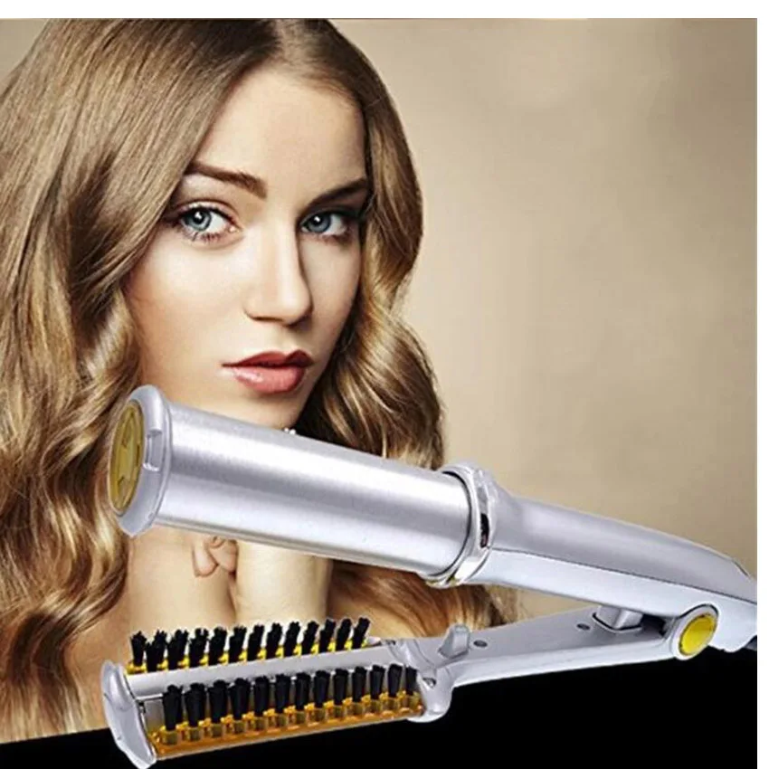 

Professiona 3in1 Pro 2 Ways Rotating Curling Iron Hair Curler Roller Styling Tool 360 Degree Hair Straighten Device for Drop Shi