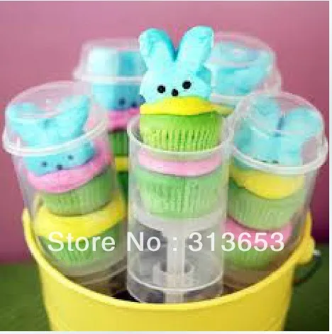 

new arrival push up pop containers for cake/ice cream/Empty wedding cupcake containers with lid