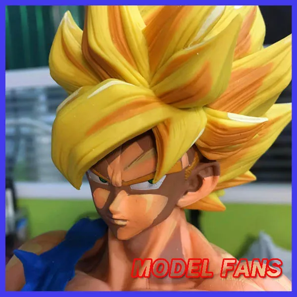 

MODEL FANS in-stock Dragon Ball Z Action Figures 34CM PVC Master Stars Piece The Super Saiyan Son Goku Collection