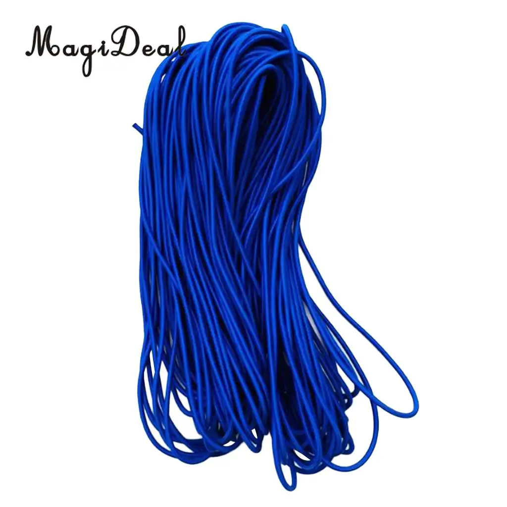 MagiDeal Durable 6mm Blue Elastic Shock Bungee Cord Rope Tie Down String for Marine Kayak Canoe Boat 1/2/30/50m Surf Boards