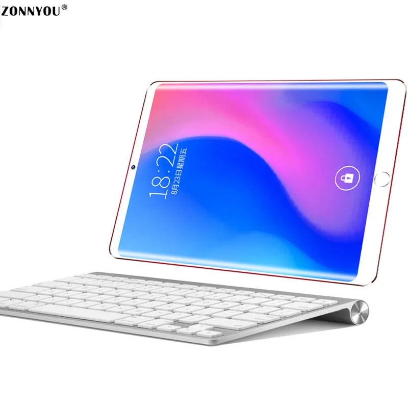 10.1 inch Tablet PC New System 3G Phone Call Android 8.0 4GB+32GB Octa Core Dual SIM Support GPS Wi-Fi Bluetooth PC +keyboard