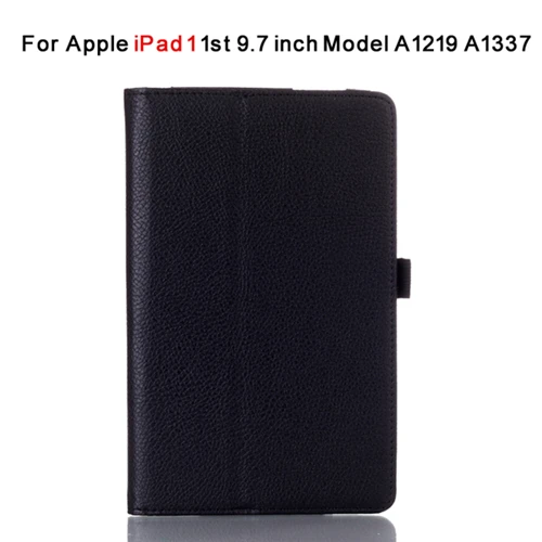 Стенд кожаный чехол для iPad Air 1 4 3 2/iPad Air 1 2 3 /i Pad 9,7/Pro 10,5 раза смарт кожаный чехол из ПУ кожи для iPad1 A1337 A1395 чехол - Цвет: For iPad 1-black