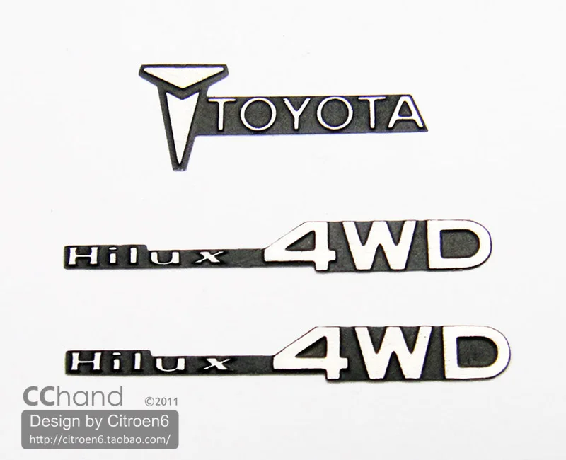 

Metal Toyota logo Set for cchand 1:10 TAMIYA Hilux Bruiser RC4WD TF2