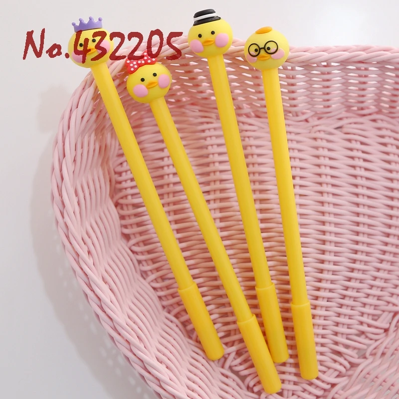 

4PCS Cartoon Animals Yellow Duck Gel Pen Refillable Wedding Birthday Decoration Kid Friend Gift for Home Party Favors Supplies