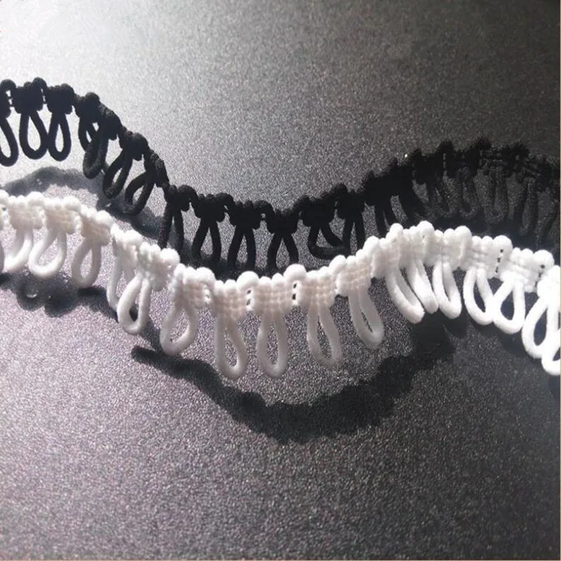 

5 meters* Elastic Button Loops Trimming Tape Collar Extenders Loop Dressmaking Trim Lace Ribbon