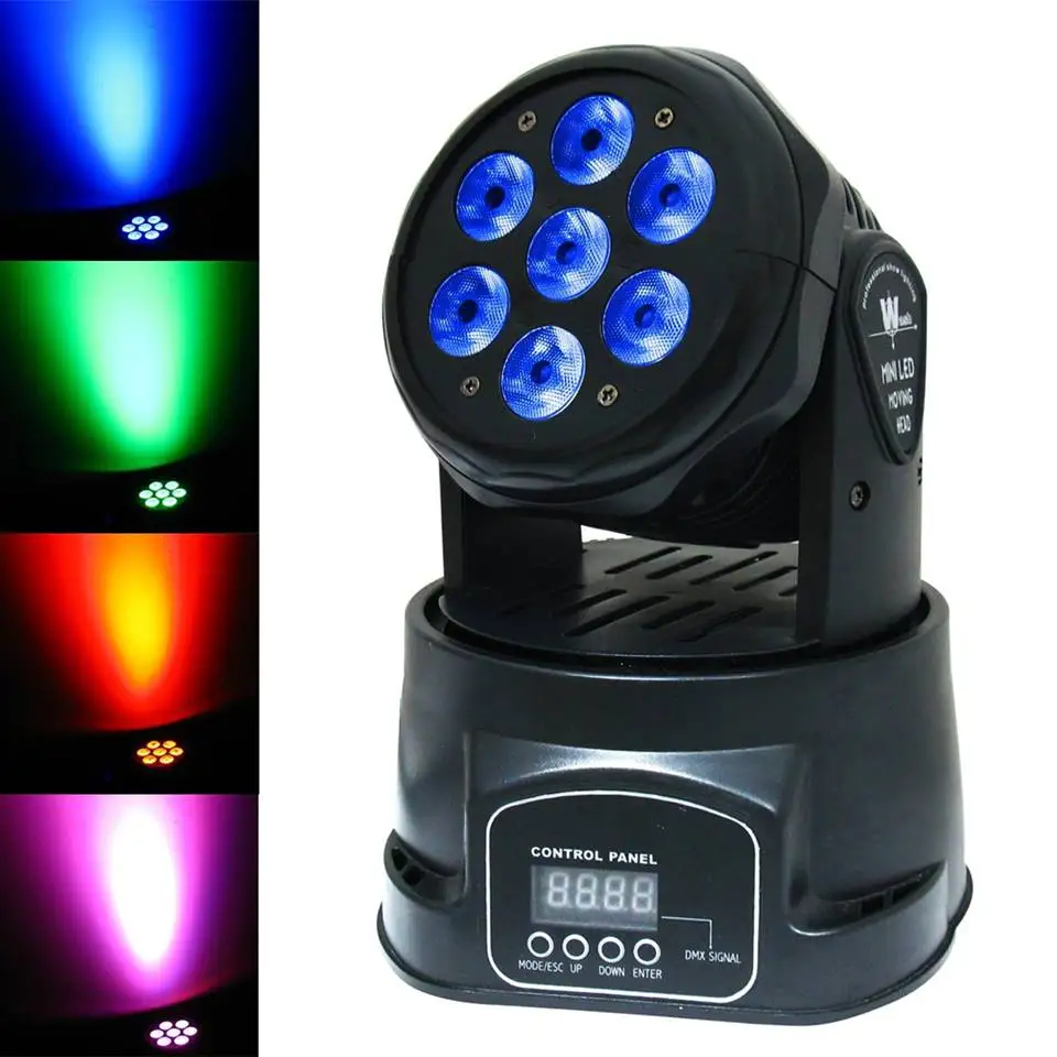 7x10W LED mini moving head light professional RGBW Moving Heads DMX 14