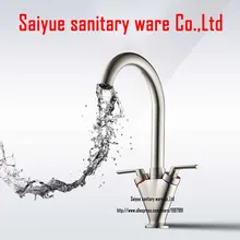 UK style картины Кухонная мойка кран смесителя с двойной ручкой одно отверстие(черный, белый, хром и никель матовый