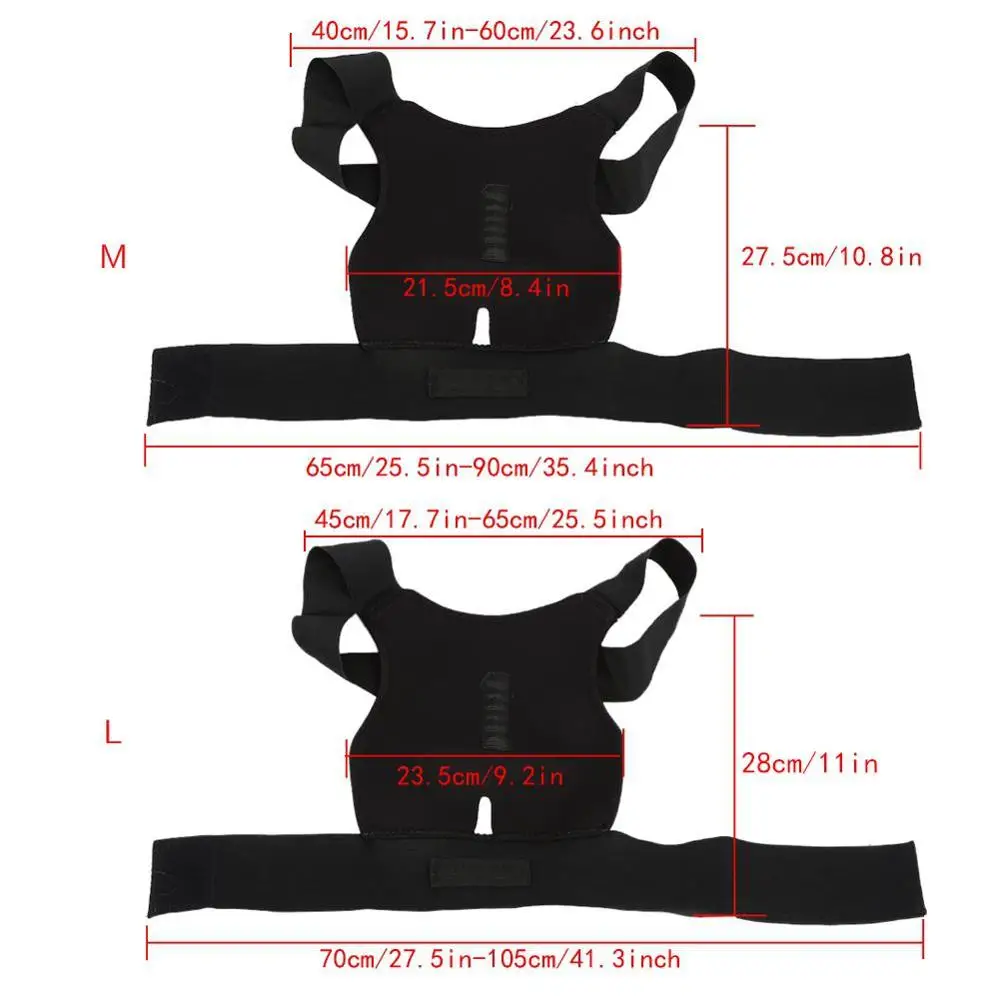 Регулируемый Корректор осанки поддержка спины пояс поясницы талии плеча корсет позвоночника Опора коррекция осанки поддержка спины