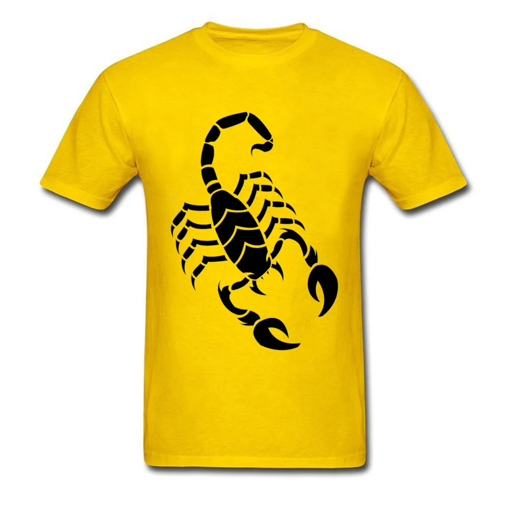 Tops Shirt Scorpion Father Day Coupons Printing Short Sleeve All Cotton Round Neck Men T Shirt Printing Tee Shirt Scorpion yellow