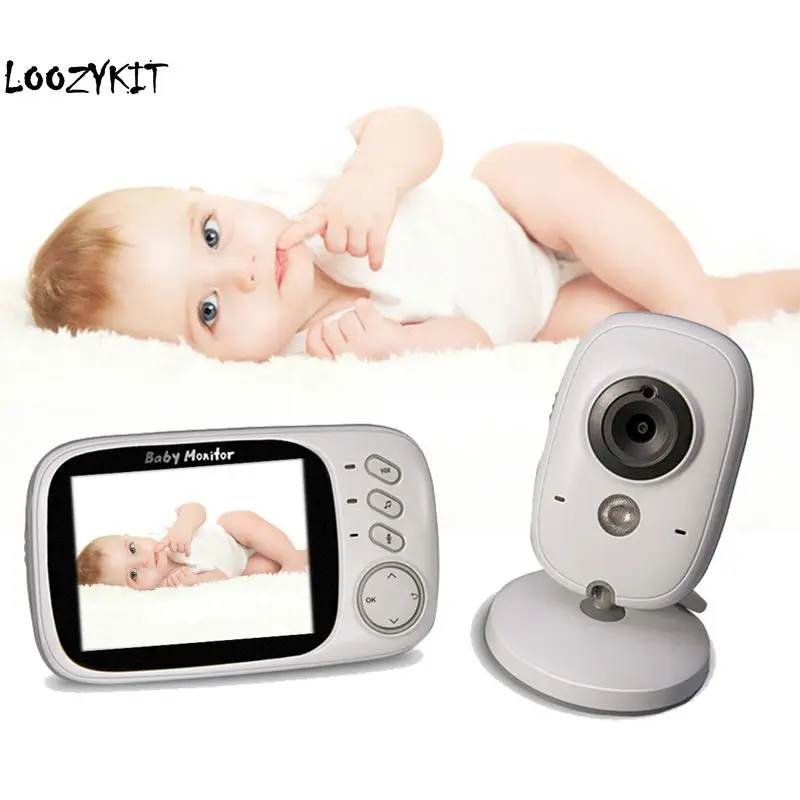 

Loozykit 3.2 Inch Wireless Video Baby Monitor High Resolution Nanny Security Camera Night Vision Temperature Monitoring 2 Ways