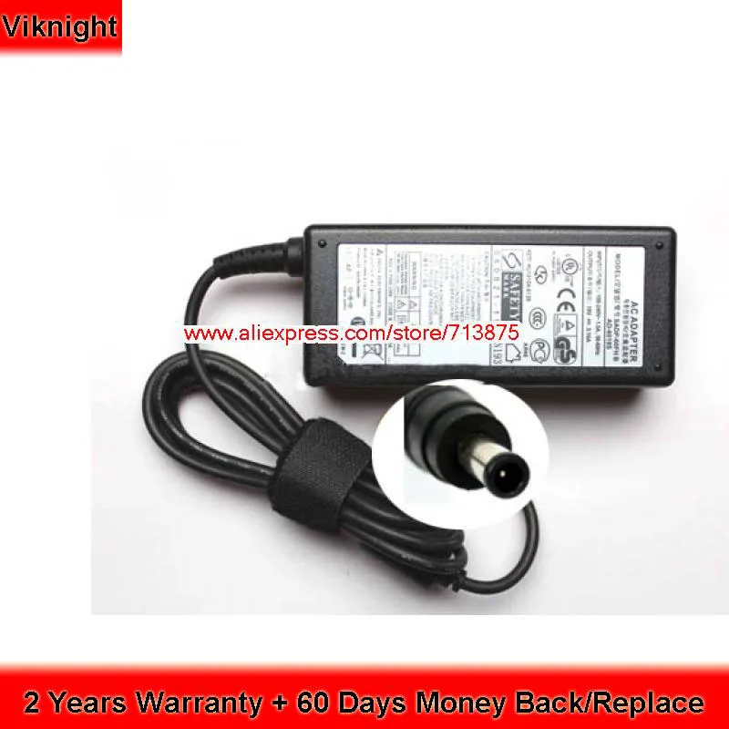 Подлинная 16 V 3.75A 60WAC адаптер для SAMSUNG NP350V5C A10 P10 M50 R65 X25
