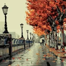 DIY Цифровая живопись маслом по номерам домашний Декор стены окраска по номерам ручная роспись холст картины AOP025