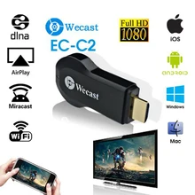 Новый ключ EZcast Miracast Wi Fi потокового к ТВ Беспроводной дисплей для Google Chromecast hdmi 1080 P Media Airplay стример, лидер продаж!