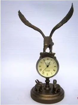

rui2688 Exquisite Copper Eagle sculpture mechanical clock ornament crafts