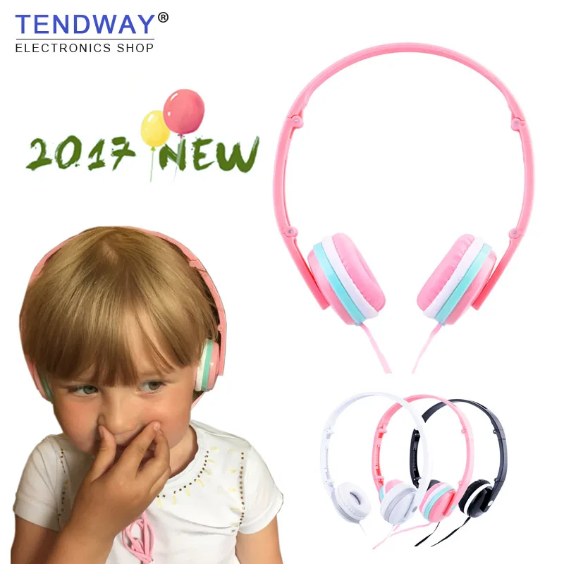 Girl Colored Cute Headphones Foldable Headset Pink Earphones With Mic