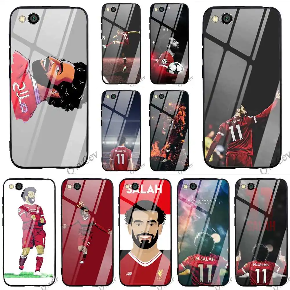 

Protective Mohamed Salah Football Glass Phone Case for Xiaomi Mi 9 Cover A1 A2 8 Lite F1 Redmi Note 6 Pro 4X 6A 7 5 Backshell