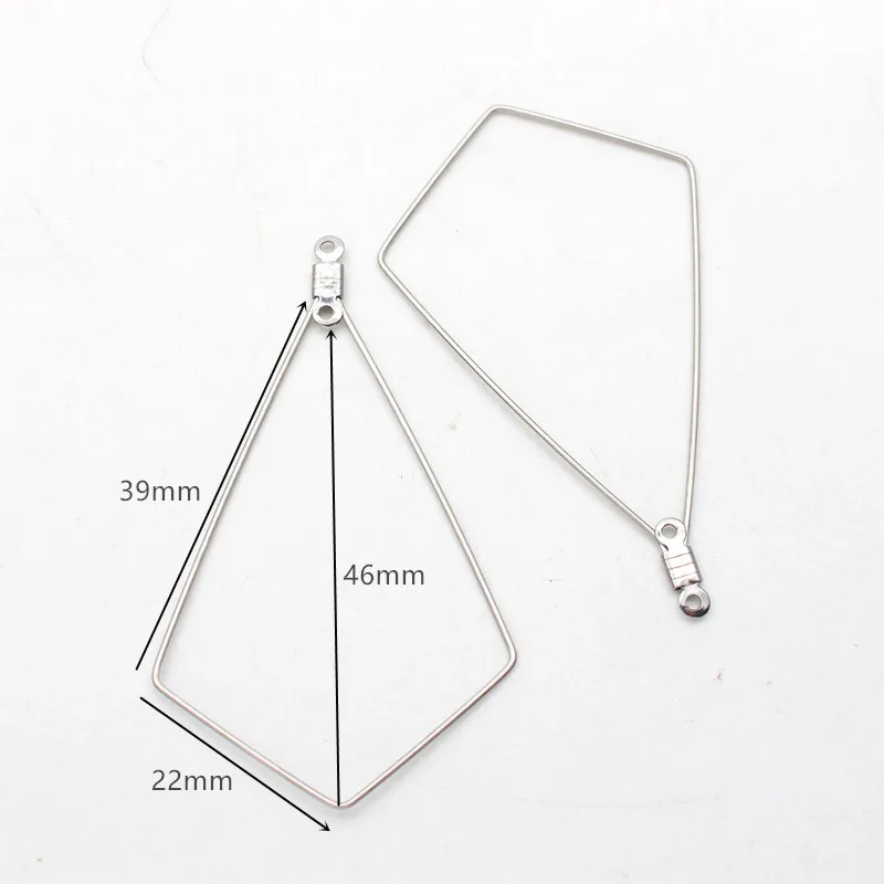 10pcs Stainless Steel Ear Wire Earring Hooks Hoop Connector Diy Earrings Accessories Dangle Charms Jewelry Making