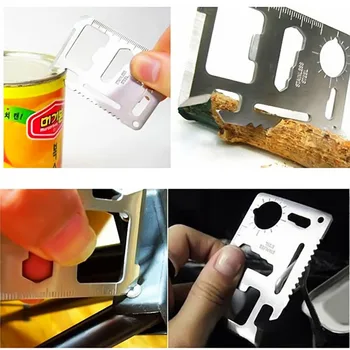 

New 11-in-1 Multi-function Credit Card Beer Opener Stainless Steel Credit Card Shaped Opener Kitchen Tool Accessories 200/piece