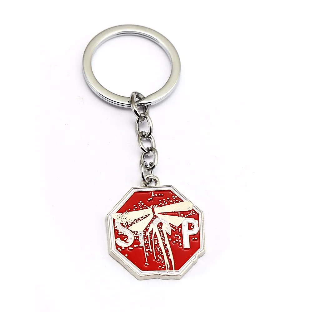 

Mengtuyi Key-ring Pendant The Last Day The last of Us Keychains Sparkling Red Geometric Pendant Metal