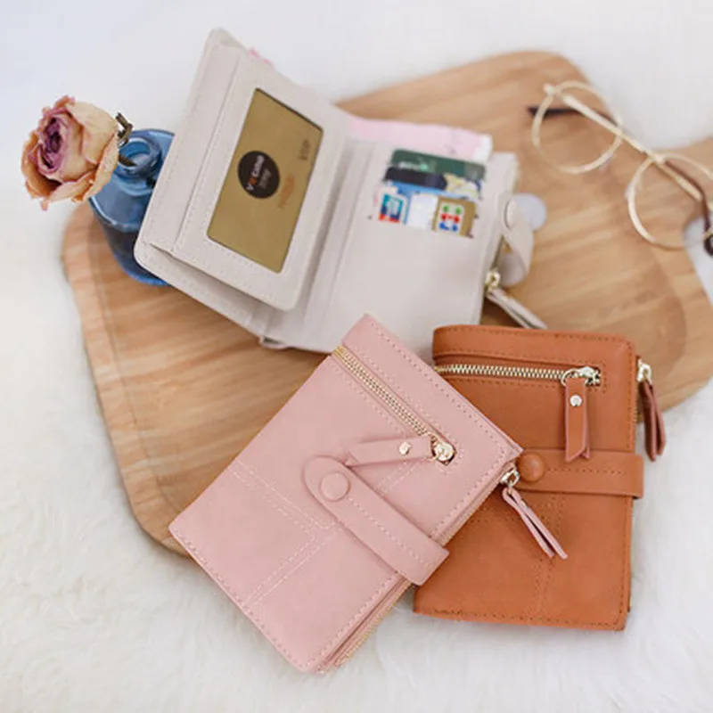 Bisi Goro Women's Wallet Short Style 2019 New Korean Version Student Folding Multifunctional Handbag Small Wallet Card Holder Bisi Goro Women's Wallet Short Style 2019 New Korean Version Student Folding Multifunctional Handbag Small Wallet Card Holder
