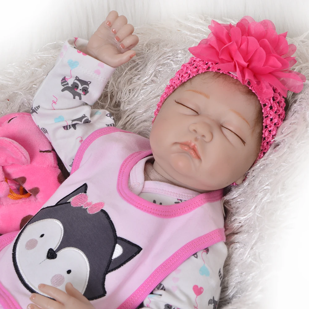 Reborn Fake baby dolls 22inch 55cm soft body silicone reborn baby dolls