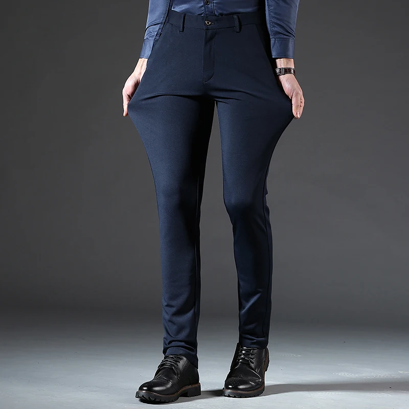 2019 Vomint Для мужчин бренд узкие джинсы Штаны повседневные штаны джинсовые черные джинсы стрейч прямые брюки большие размеры уличной 40 ярдов