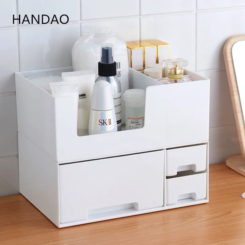 

Plastic Cosmetic Storage Box Multifunction Desktop Storage Boxes Drawer Makeup Organizers Stationery Storage Organizer