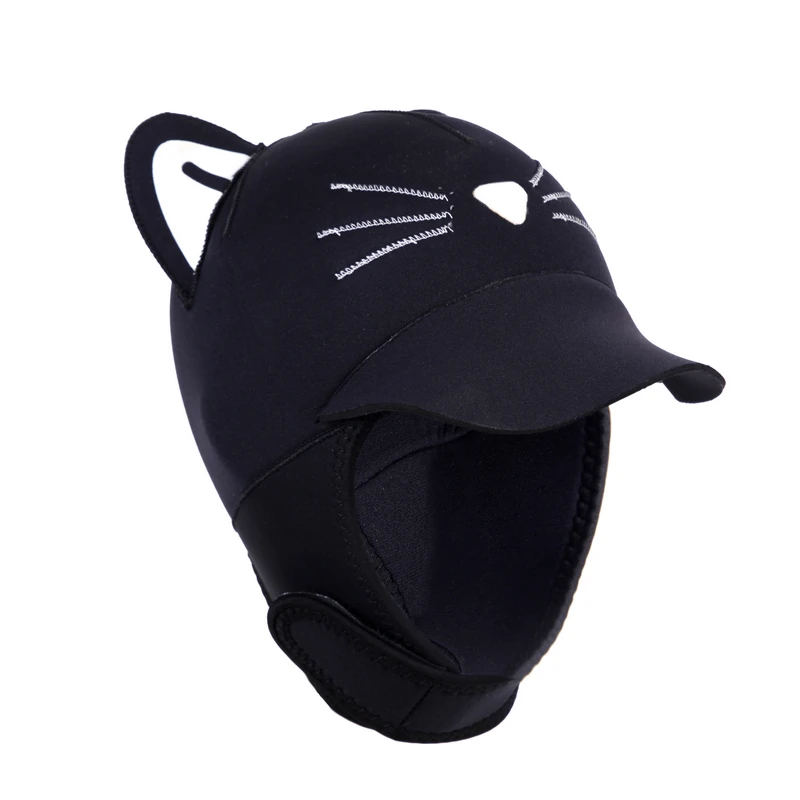 

4mm Cartoon Cat Girl Mi Diving Cap Cat Mi Headgear Snorkeling Sunscreen Duck Tongue Diving Cap