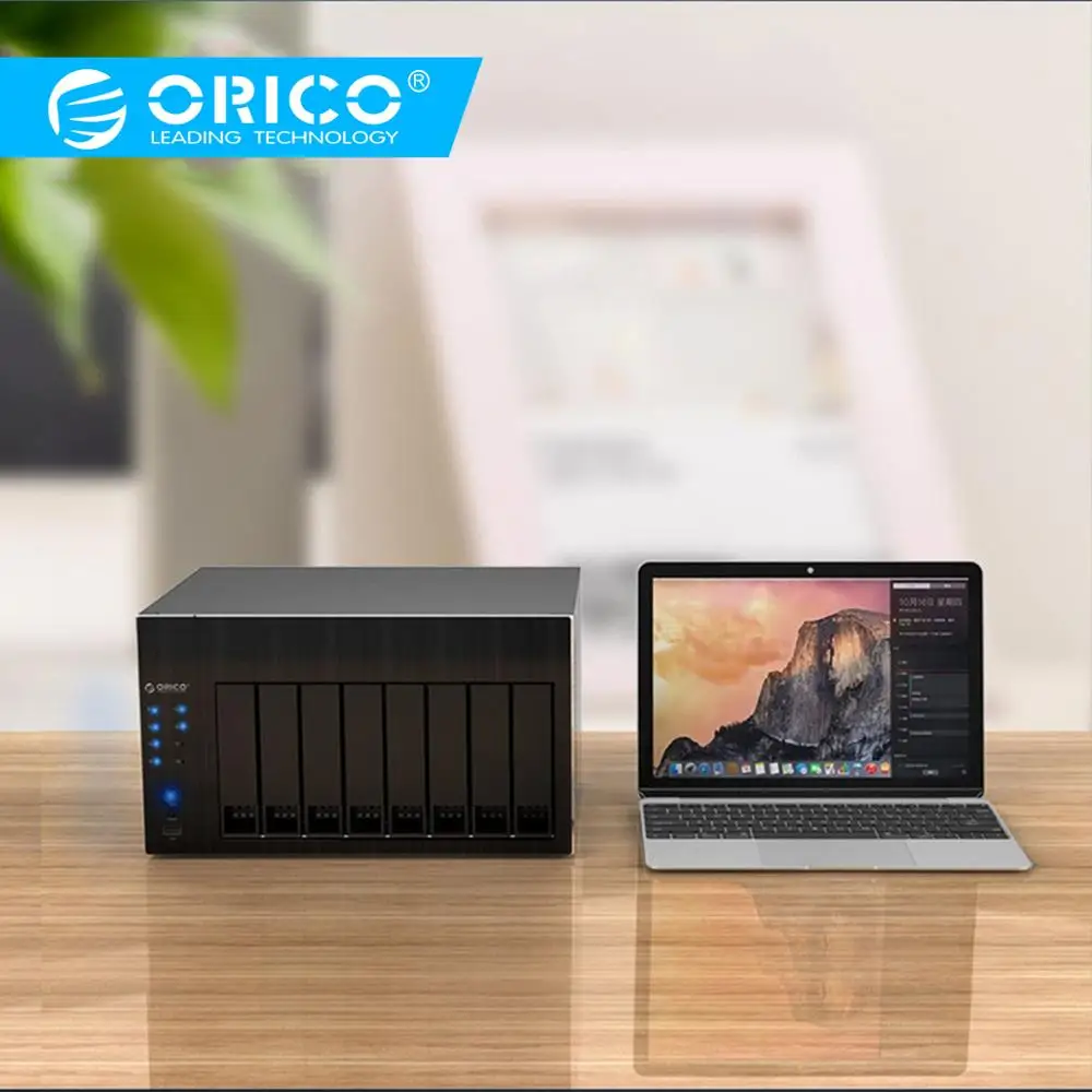 ORICO 2,5/3,5 дюймов 8-Bay Network Attached Storage с RAID жесткий диск Ark поддерживается для Windows/Linux не включены SSD/HDD