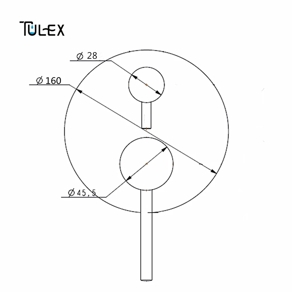 TULEX черный настенный смеситель, скрытый смеситель для душа, хромированный настенный клапан, две функции, душевой переключатель, душевой кран для ванной комнаты