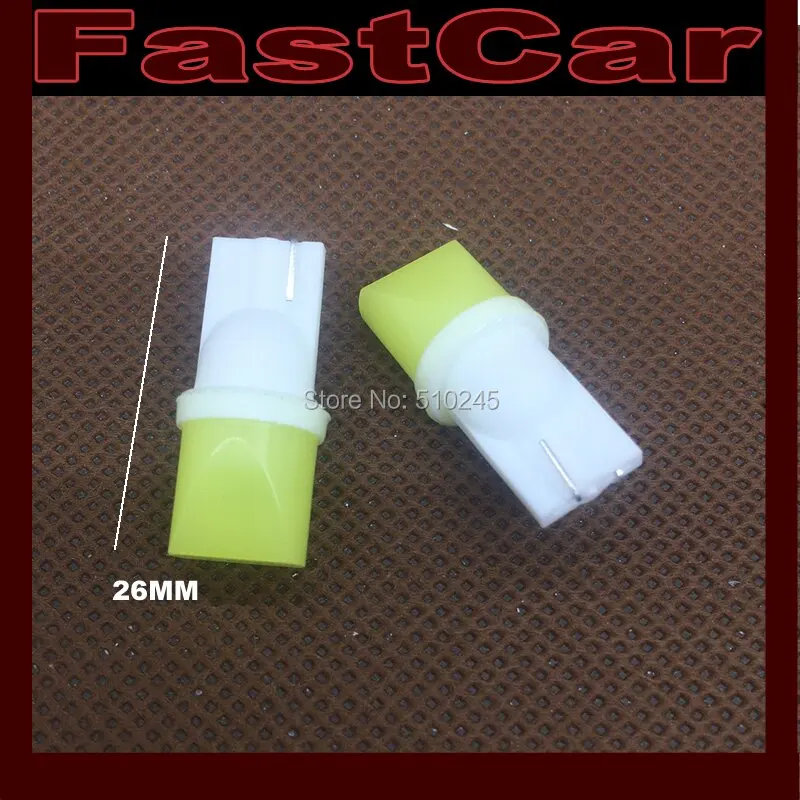 

100X Car Auto LED T10 194 W5W 1 led smd cob 1SMD Wedge Light Bulb Lamp white blue yellow green pink red free shipping