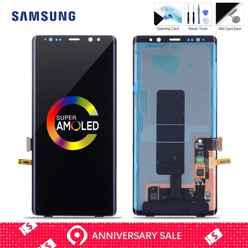 

6.3'' Super AMOLED 2960x1440 Display for Samsung Galaxy Note 8 LCD Touch Screen Note8 N9500 LCD Replacement Parts