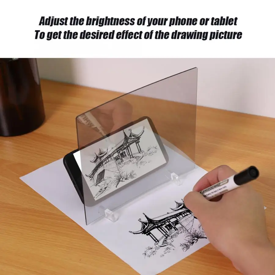 

LED Light Stencil Board Light Box Tracing Drawing Board Sketch Mirror Reflection Mobile Phone Tablet Dimming