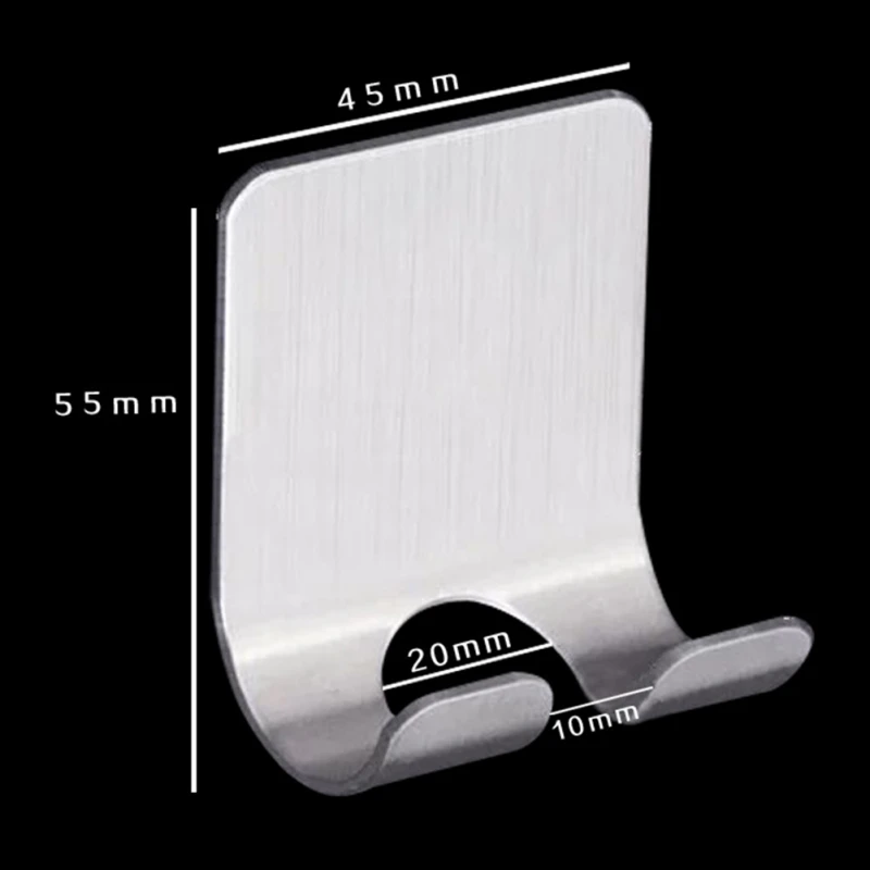 

304 Stainless Steel Electrical Plug Hanger Retainer Wall Power Cord Charger Storage Hanger Bracket Clip