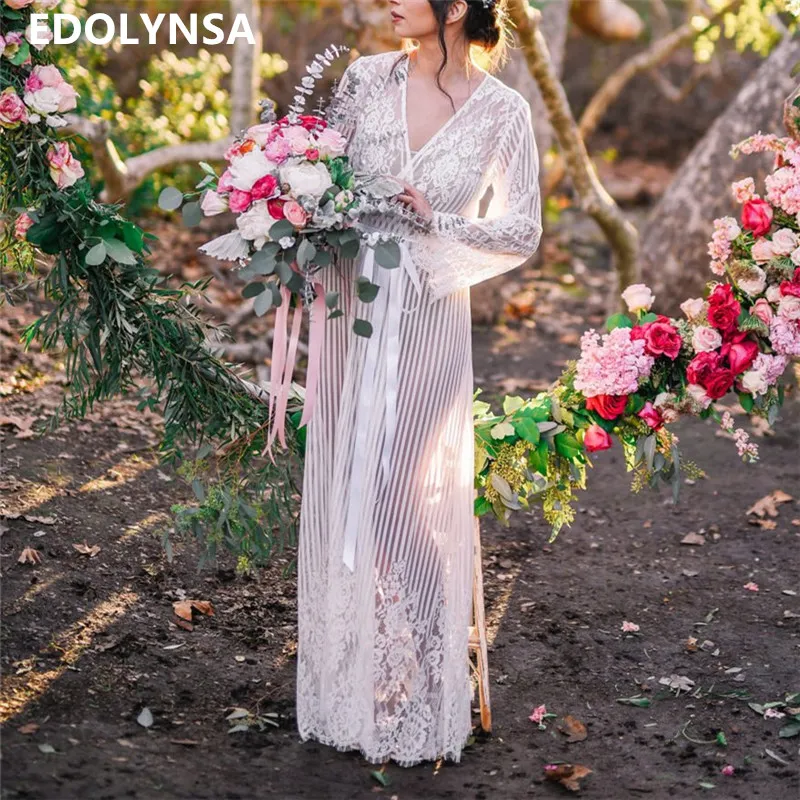 

Lace Beach Cover up Sarong Beach Cardigan Honeymoon 2019 Swimwear Cover up Women Robe Plage Beach Kaftan Beach Dress #Q671