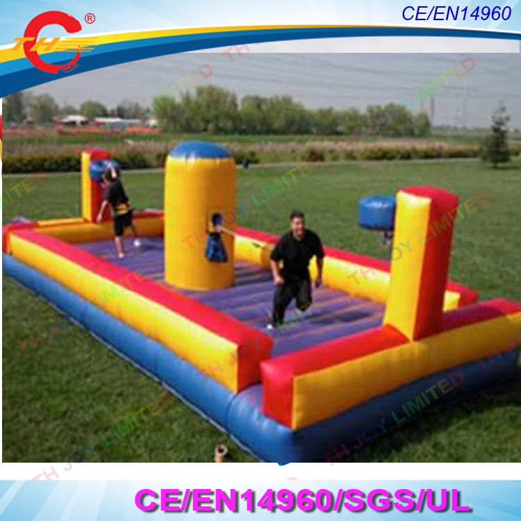 10x2.5m Inflatable Bungee Run Game with basketball hoop, Super