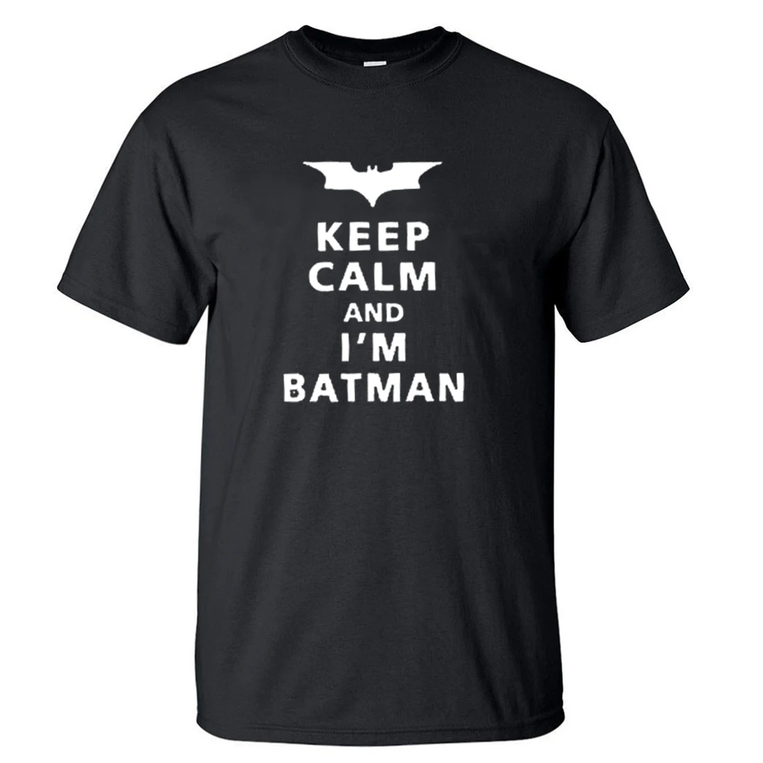 

Batman Tshirt Men Keep Calm I Am Batman 2018 Summer Casual Fashion Mens T Shirts 100% Cotton Brand Clothing Short Sleeve T-Shirt