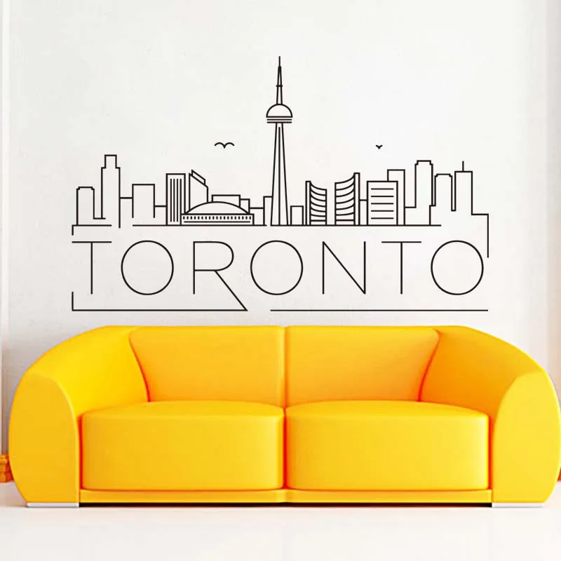 ПВХ стикер на стену Toronto украшение дома Съемный домашний декор водонепроницаемые