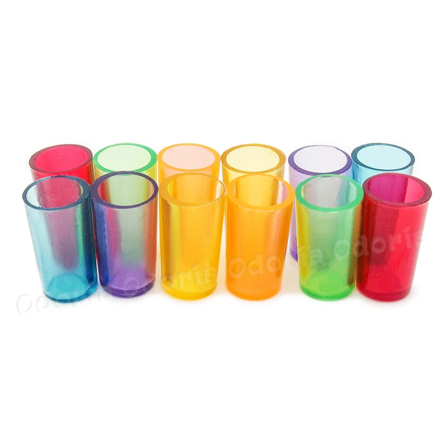 Odoria 1:12 Miniature 12PCS Multi Color Plastic Drinking Water Cups Dollhouse Kitchen Accessories - Image 3