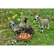 100% Full 5D Diy Daimond Painting Cross-stitch Sheep Dog Hen 3D Diamond Rhinestones s Embroidery Gifts hen s pens