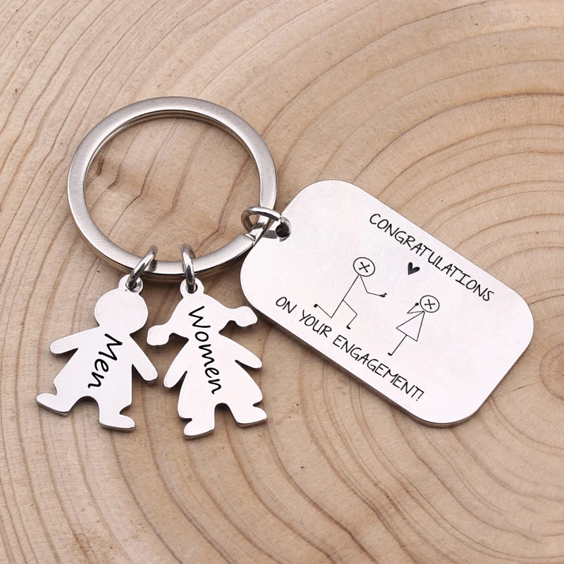 

Men Women Name Personalized Customized Keychain Charm Pendant For Couple Engagement Wedding Love Anniversary Gift Key Holder