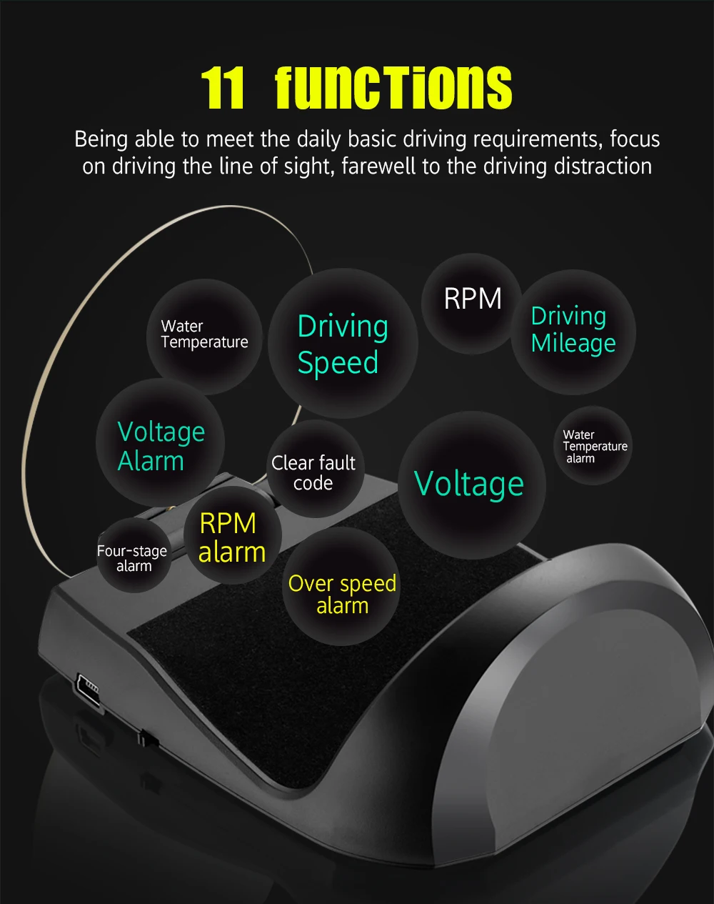 Novo c700 obd2 hud head up display