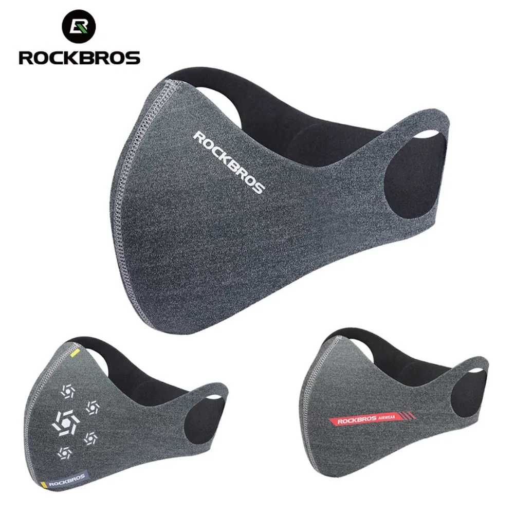 

ROCKBROS Breathable Half Face Mask Anti-Dust PM 2.5 Protection Cycling Mask Waterproof Soft MTB Road Bike Bicycle Mask 5 Filter